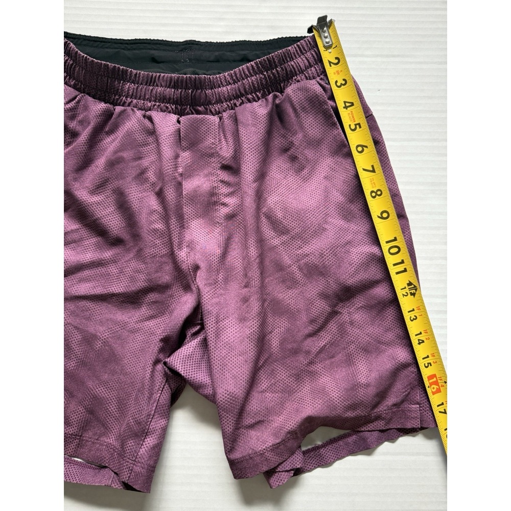 Men's Lululemon Channel Cross 7" Inch Lined Swim Shorts Plum Mesh Size Medium - Picture 7 of 10